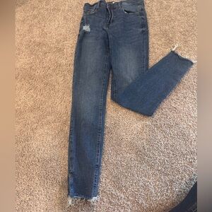 Kensie Distressed Blue Skinny Jeans